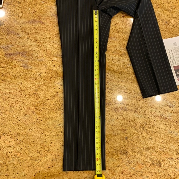 TOMBOLINI MENS WOOL TWO BUTTON SUIT WITH THIN STRIPING AND DOUBLE BACK VENT - Picture 12 of 13